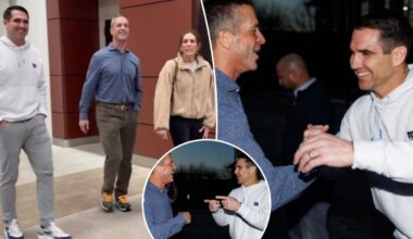 John Harbaugh, Joe Schoen show off burgeoning Giants bromance