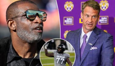 LSU's Lane Kiffin steals top tackle from Colorado's Deion Sanders in major transfer portal win