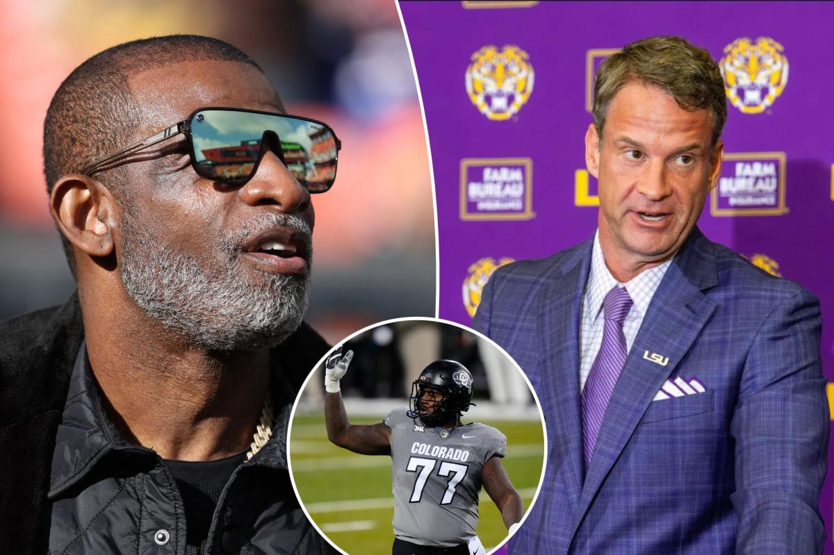 LSU's Lane Kiffin steals top tackle from Colorado's Deion Sanders in major transfer portal win