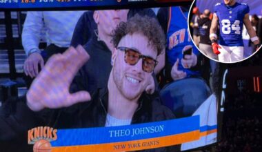 Why Giants' Theo Johnson was at Knicks game despite being ruled out with illness for Week 18