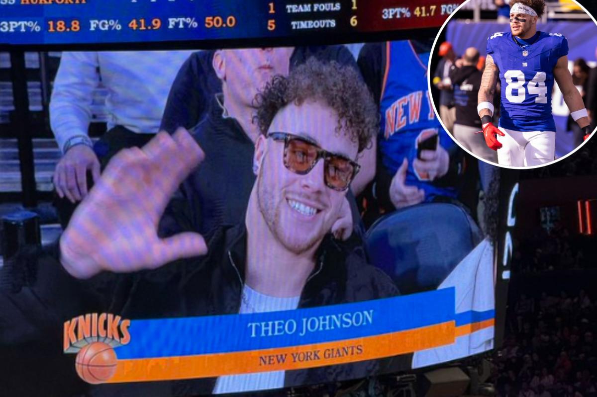 Why Giants' Theo Johnson was at Knicks game despite being ruled out with illness for Week 18