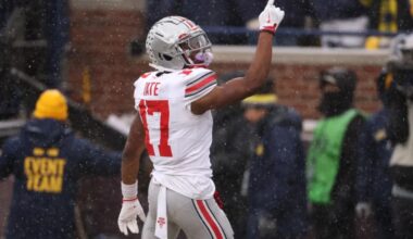 Star Ohio State wideout Carnell Tate declares for 2026 NFL Draft