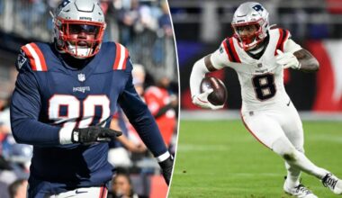 Patriots' Stefon Diggs, Christian Barmore don't say much about allegations