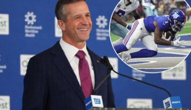John Harbaugh couldn't be more pumped to coach Malik Nabers with Giants