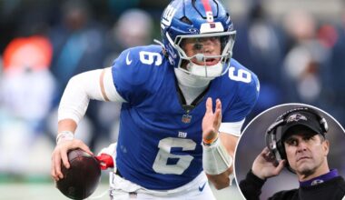 Jaxson Dart a Giants ace in the hole in John Harbaugh pursuit