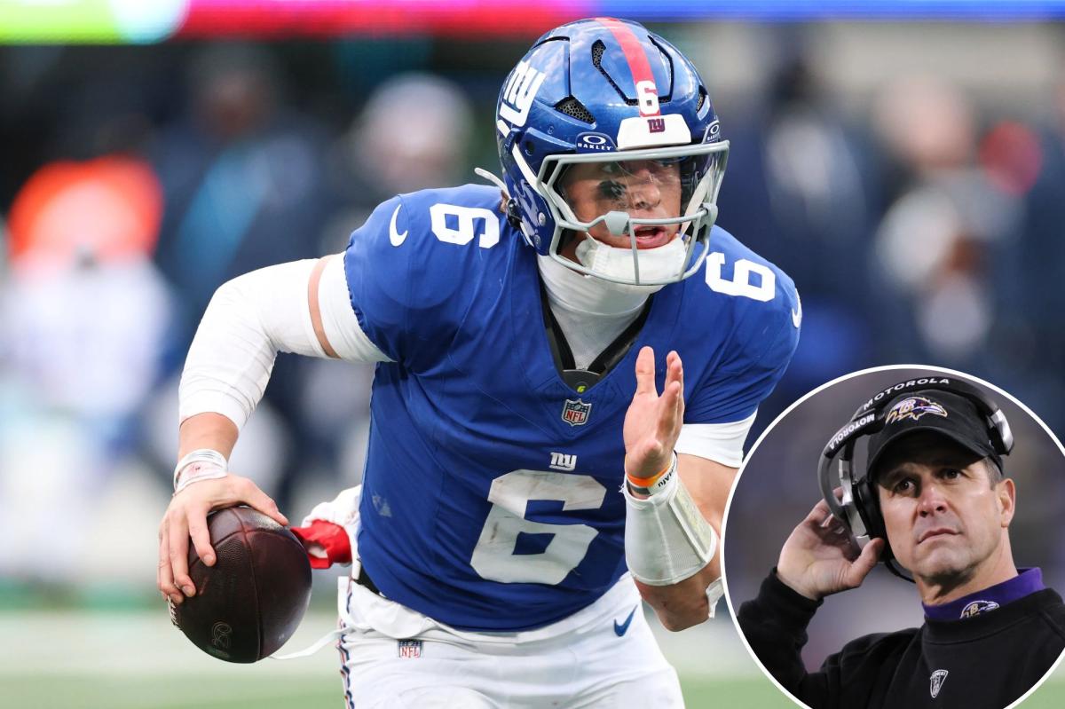 Jaxson Dart a Giants ace in the hole in John Harbaugh pursuit