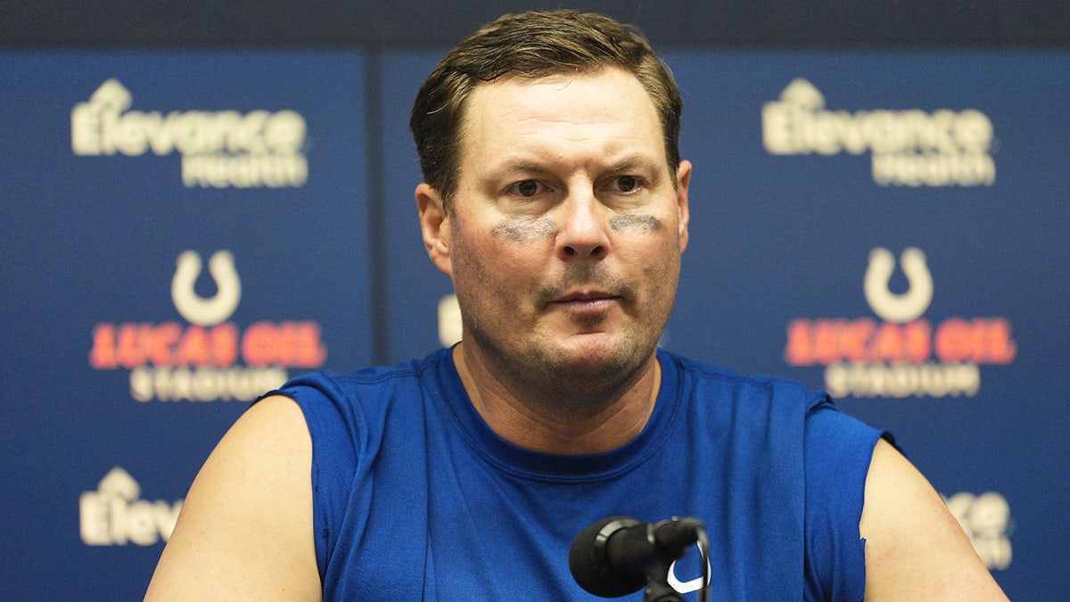 Philip Rivers talks to reporters