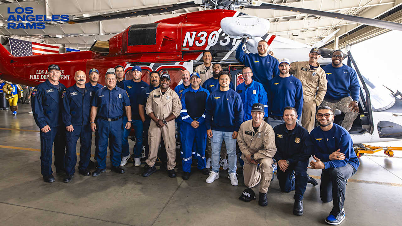 A review of the Rams' fire relief efforts one year after the start of the devastating wildfires in Los Angeles