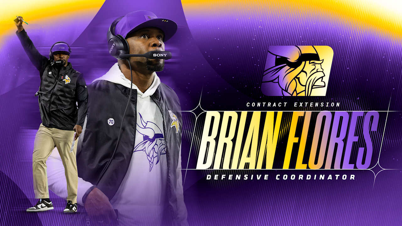 Vikings Sign Defensive Coordinator Brian Flores to Contract Extension