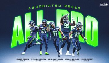 Jaxon Smith-Njigba Named First-Team All-Pro; Four Seahawks Earn Second-Team Honors