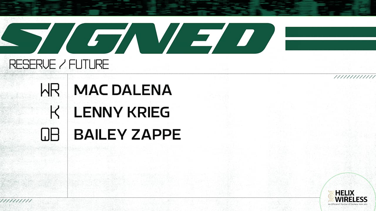 Jets Sign 3 Players to Reserve/Future Contracts