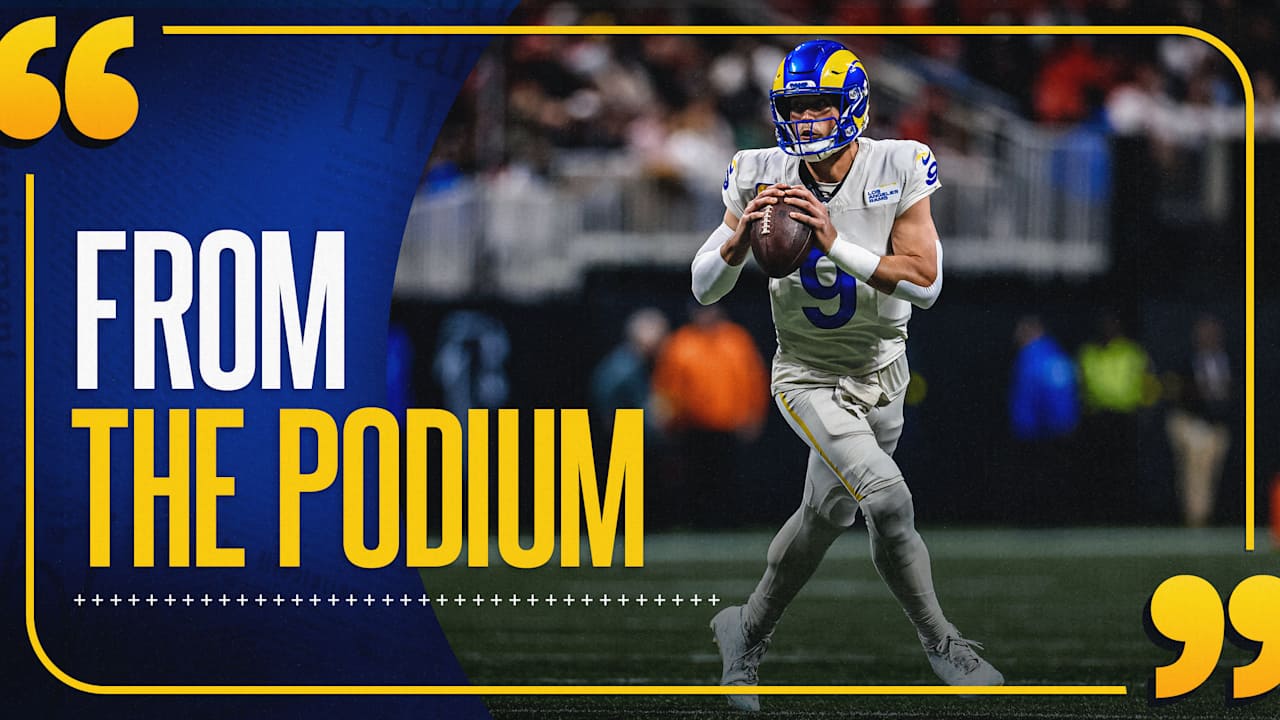 Rams head coach Sean McVay and quarterback Matthew Stafford discuss loss to Falcons on Monday Night Football in Week 17