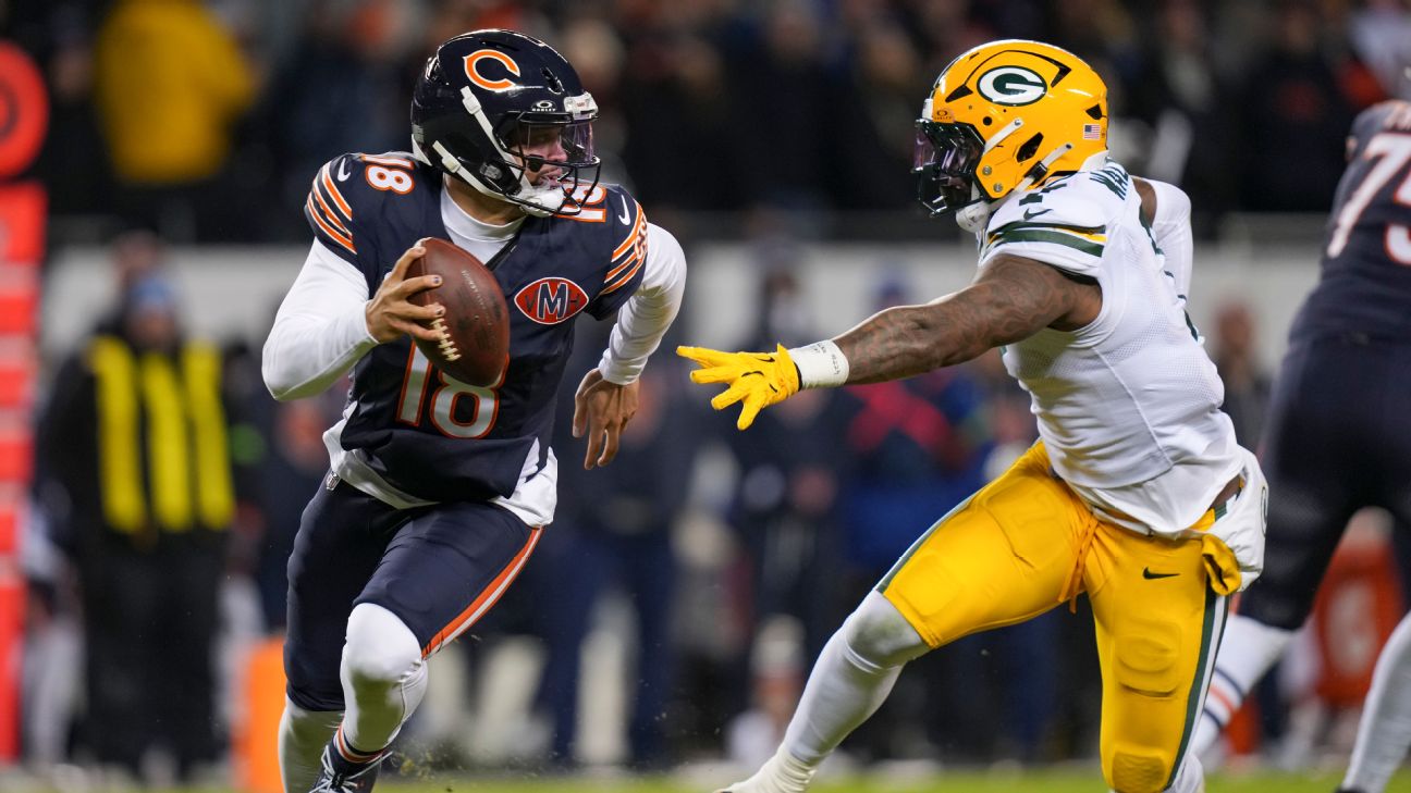 Caleb Williams, Bears stun Packers again with wild-card win