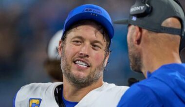 Stafford "good to go" despite spraining finger in win against Panthers