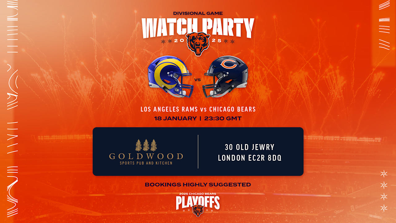 Bears to host watch party in London for playoff game vs. Rams