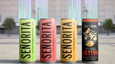 Senorita and Rythm THC Infused beverages outside the United Center