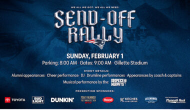 New England Patriots to Hold Super Bowl Send-Off Rally