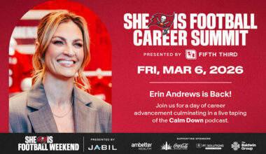Erin Andrews Returns as Keynote Speaker for Bucs She is Football Weekend Career Summit
