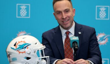 Dolphins' Jeff Hafley talks OC hire, QB decisions