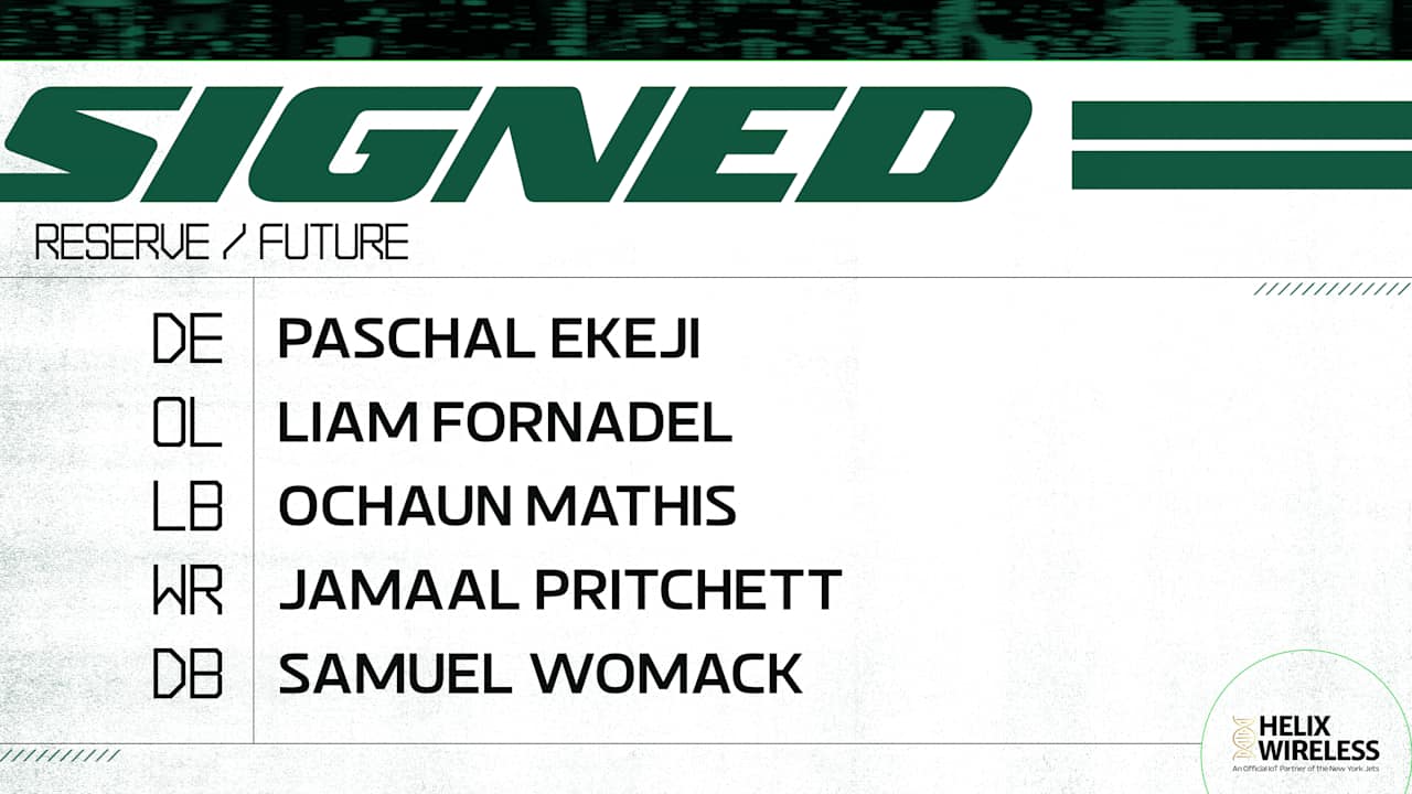 Jets Sign 5 Players to Reserve/Future Contracts