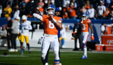 Broncos quarterback Jarrett Stidham speaks ahead of AFC Championship Game