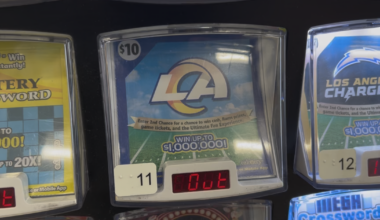 Bakersfield lottery player wins $1 million off Los Angeles Rams scratcher