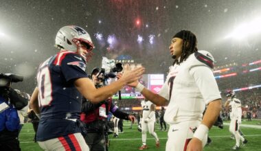 Patriots will face Broncos in the AFC title game. Seahawks wait for Rams-Bears winner