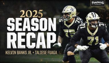 Saints OL Kelvin Banks Jr. and Taliese Fuaga's 2025 NFL Season Recap