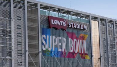 Jan 29, 2026; Santa Clara, California, USA; A general overall view of Levi's Stadium, the site of Super Bowl 60 between the New England Patriots and the Seattle Seahawks. Mandatory Credit: Kirby Lee-Imagn Images