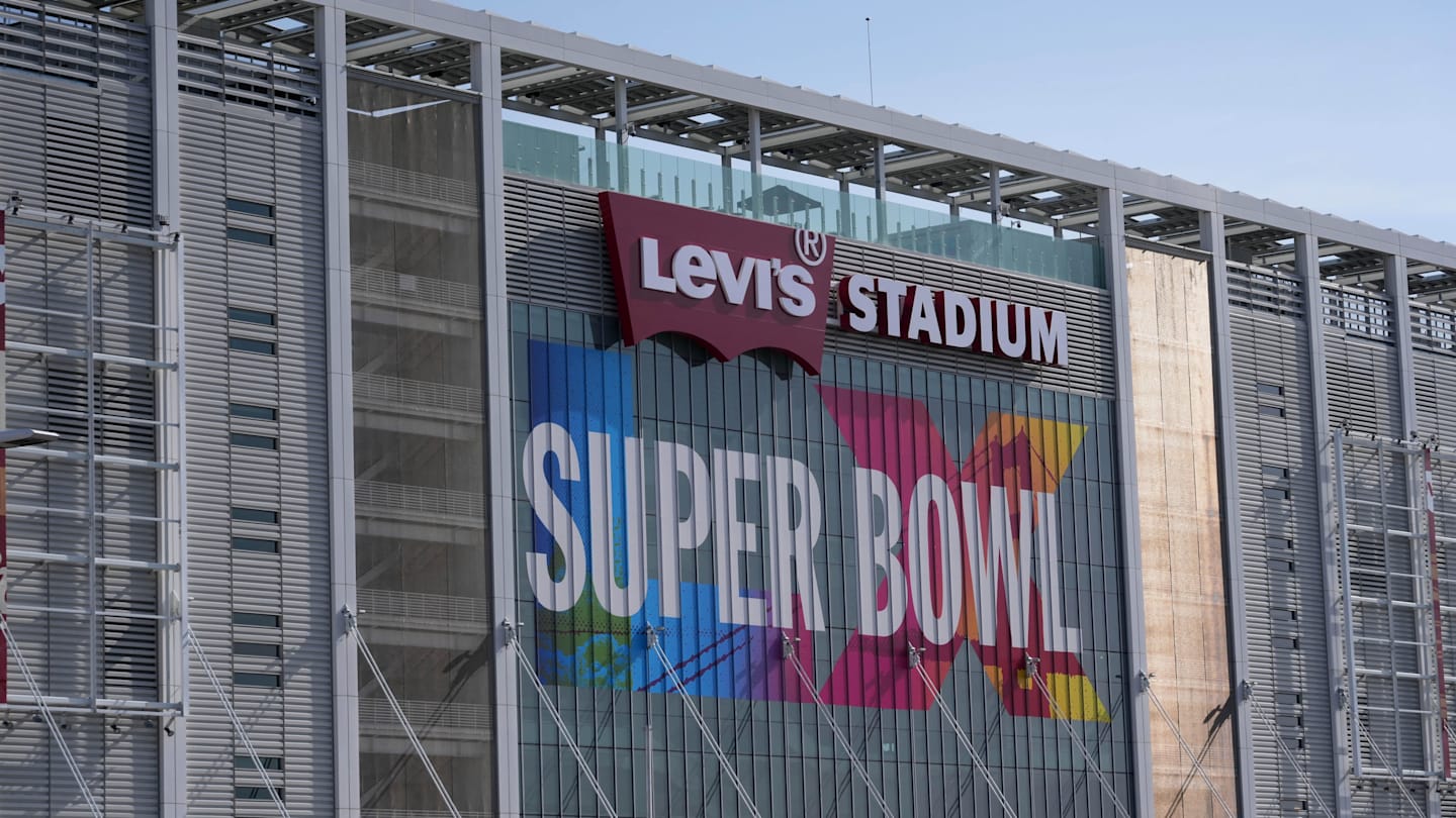 Jan 29, 2026; Santa Clara, California, USA; A general overall view of Levi's Stadium, the site of Super Bowl 60 between the New England Patriots and the Seattle Seahawks. Mandatory Credit: Kirby Lee-Imagn Images