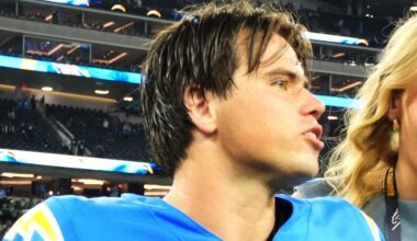 Los Angeles Chargers place kicker Cameron Dicker (11). Mandatory Credit: Kirby Lee-Imagn Images