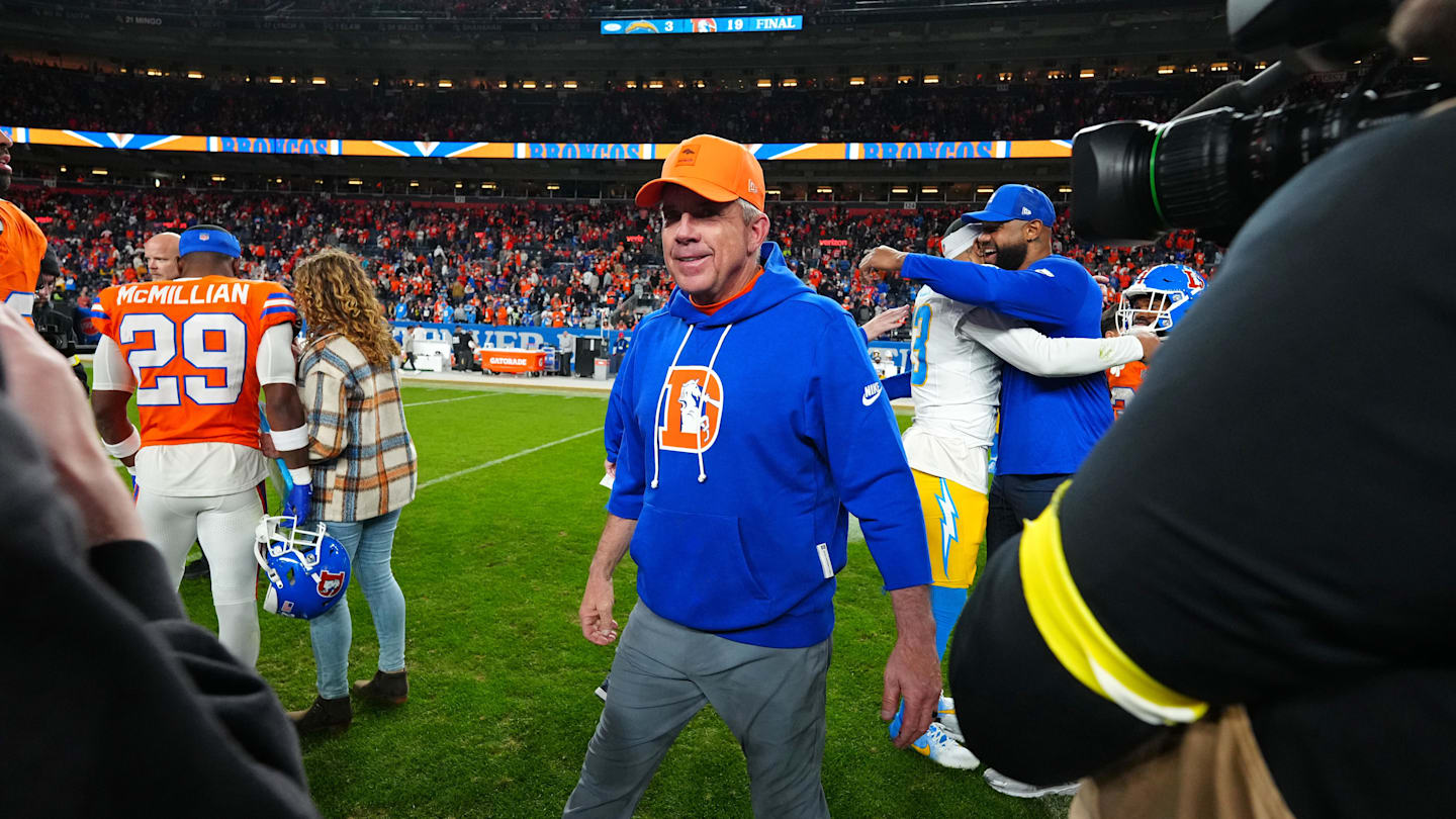 August 9, 2025; Santa Clara, California, USA; Denver Broncos offensive pass game coordinator Davis Webb before the game against the San Francisco 49ers at Levi's Stadium. Mandatory Credit: Kyle Terada-Imagn Images