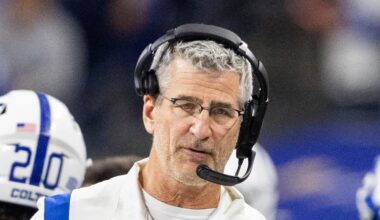 Indianapolis Colts head coach Frank Reich on the sideline