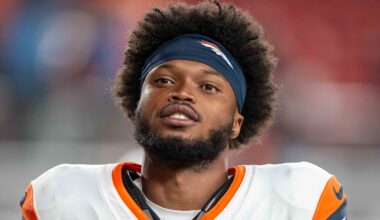 August 9, 2025; Santa Clara, California, USA; Denver Broncos wide receiver Troy Franklin (11) after the game against the San Francisco 49ers at Levi's Stadium. Mandatory Credit: Kyle Terada-Imagn Images