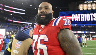 New England Patriots offensive tackle Morgan Moses