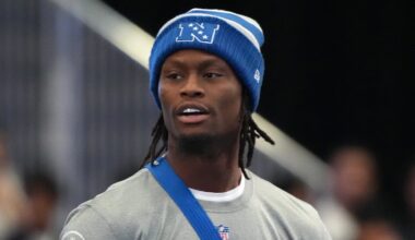 Feb 2, 2026; San Francisco, CA, USA; Dallas Cowboys receiver George Pickens during NFC practice at the NFL Flag Fieldhouse at Moscone Center South Building. Mandatory Credit: Kirby Lee-Imagn Images
