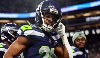 Jan 25, 2026; Seattle, WA, USA; Seattle Seahawks cornerback Josh Jobe (29) leaves the field at the end of the first half against the Los Angeles Rams in the 2026 NFC Championship Game at Lumen Field.