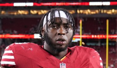 San Francisco 49ers offensive tackle Spencer Burford (74)