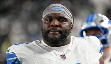 Nov 16, 2025; Philadelphia, Pennsylvania, USA; Detroit Lions defensive tackle DJ Reader (98) against the Philadelphia Eagles at Lincoln Financial Field. Mandatory Credit: Eric Hartline-Imagn Images