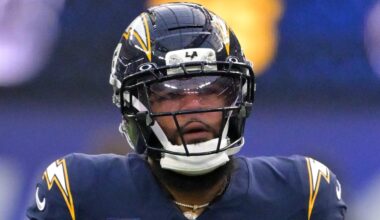 Nov 30, 2025; Inglewood, California, USA; Los Angeles Chargers wide receiver Keenan Allen (13) practices before the game at SoFi Stadium. Mandatory Credit: Jayne Kamin-Oncea-Imagn Images