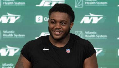 New York Jets right tackle Armand Membou