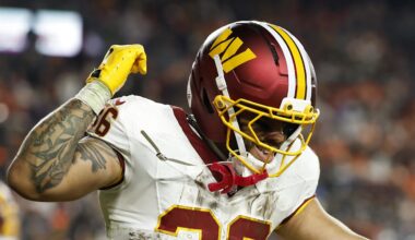 Washington Commanders running back Chris Rodriguez Jr.