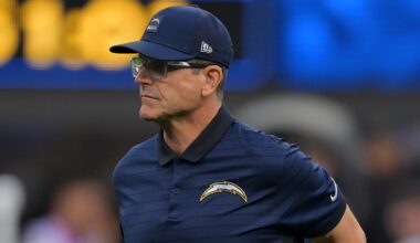 Los Angeles Chargers head coach Jim Harbaugh
