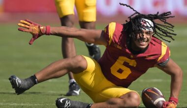 Makai Lemon WR USC Trojans. Mandatory Credit: Jayne Kamin-Oncea-Imagn Images