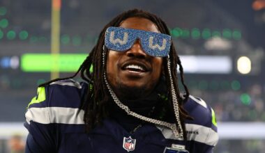 Seattle Seahawks cornerback Riq Woolen (27)