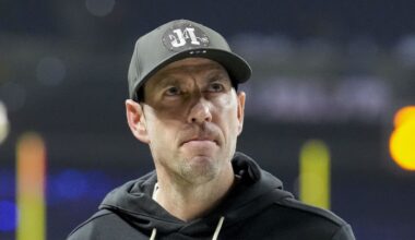 Indianapolis Colts head coach Shane Steichen walks off the field