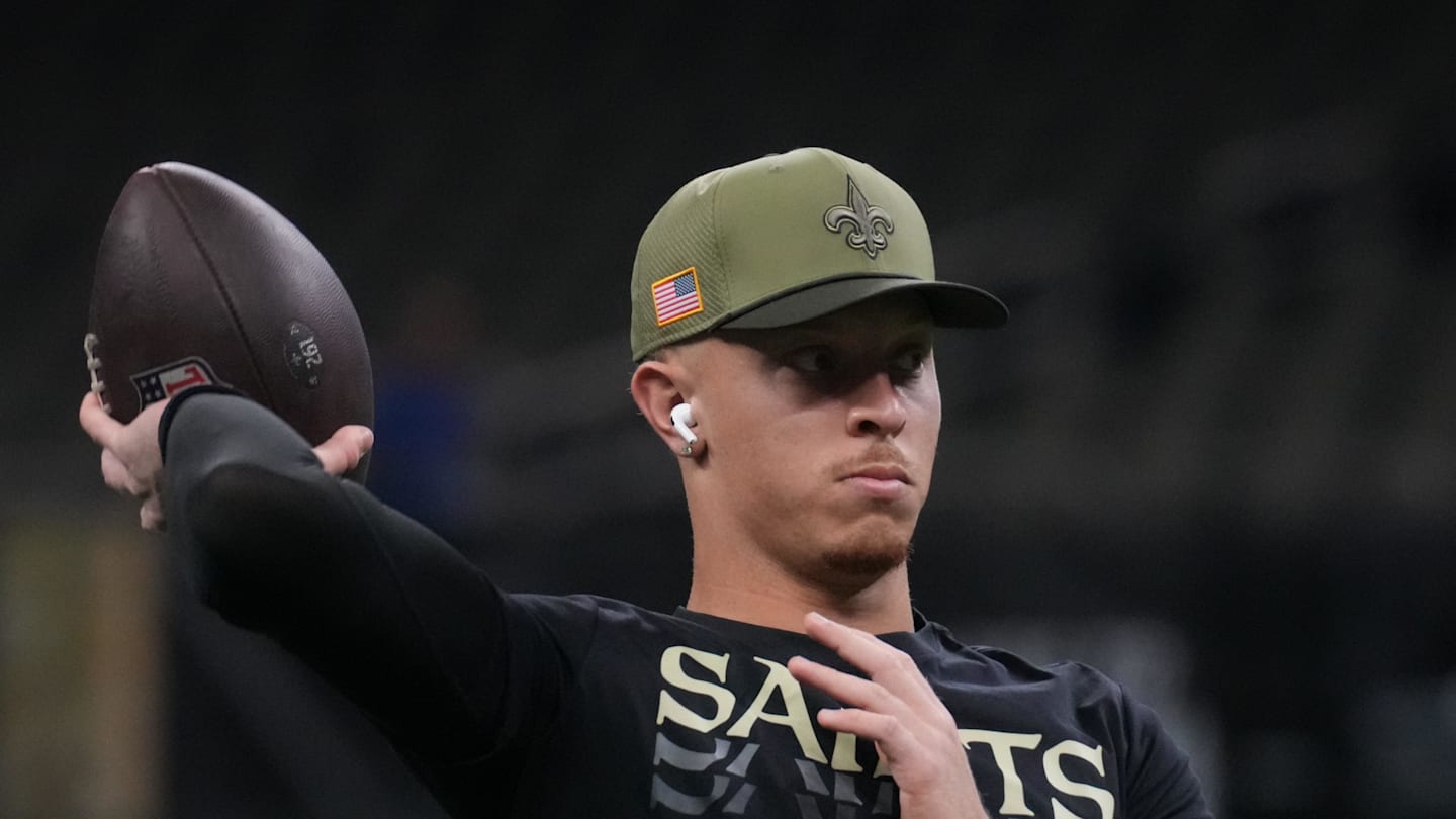 New Orleans Saints quarterback Spencer Rattler
