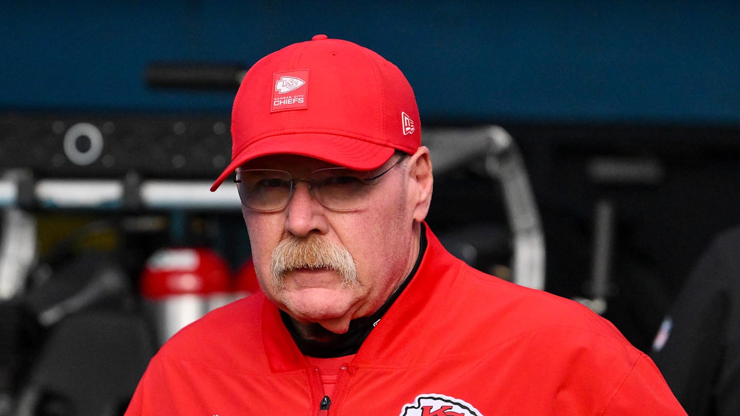 Kansas City Chiefs head coach Andy Reid walks to the field