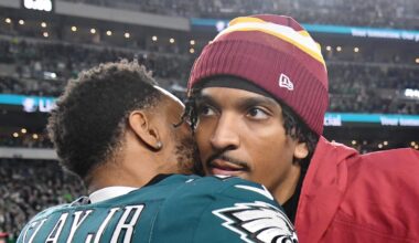 Washington Commanders quarterback Jayden Daniels