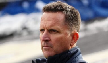 Nov 5, 2022; Boulder, Colorado, USA; Denver Broncos general manager George Paton before the game between the Oregon Ducks against the Colorado Buffaloes at Folsom Field. Mandatory Credit: Ron Chenoy-Imagn Images